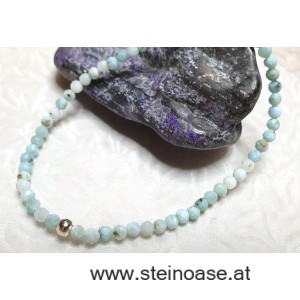 Armband Larimar facettiert Ø 3mm, Länge *16 oder 17cm* Gr.S